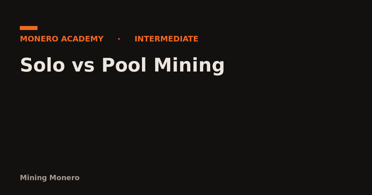 Solo vs Pool Mining